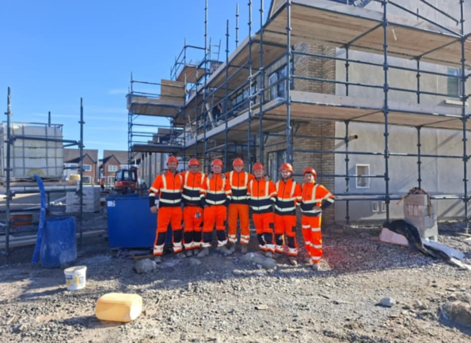 Professional scaffolding team